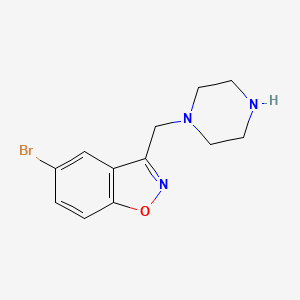molecular formula C12H14BrN3O B1488057 5-溴-3-(哌嗪-1-基甲基)苯并[d]异恶唑 CAS No. 2098083-85-1