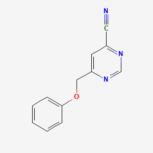 molecular formula C12H9N3O B14880570 6-(Phenoxymethyl)pyrimidine-4-carbonitrile 