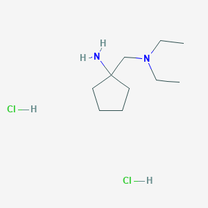 molecular formula C10H24Cl2N2 B1488058 1-((Diethylamino)methyl)cyclopentan-1-amine dihydrochloride CAS No. 2098054-00-1