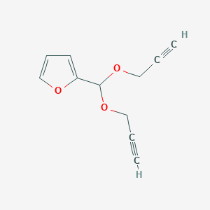 molecular formula C11H10O3 B14880587 2-[Di(prop-2-ynyloxy)methyl]furan 