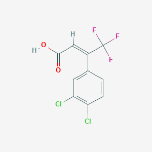 molecular formula C10H5Cl2F3O2 B14880593 3-(E)-(3,4-Dichlorophenyl)-4,4,4-trifluorocrotonic acid 