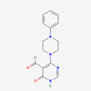 6-Oxo-4-(4-phenylpiperazin-1-yl)-1,6-dihydropyrimidine-5-carbaldehyde