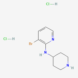 molecular formula C10H16BrCl2N3 B1488062 3-溴-N-(哌啶-4-基)吡啶-2-胺二盐酸盐 CAS No. 2097953-42-7