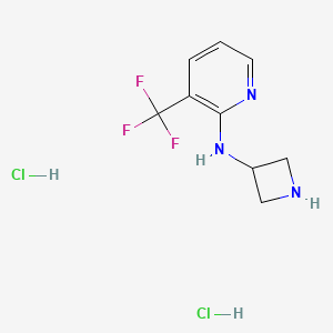 molecular formula C9H12Cl2F3N3 B1488064 N-(azetidin-3-yl)-3-(trifluoromethyl)pyridin-2-amine dihydrochloride CAS No. 2098087-46-6