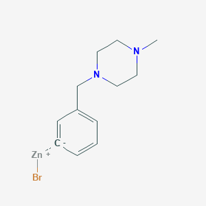 molecular formula C12H17BrN2Zn B14880642 3-[(4-MethylpiperaZino)methyl]phenylZinc bromide 