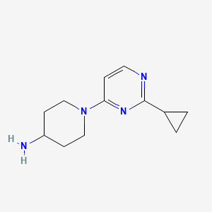 molecular formula C12H18N4 B14880651 1-(2-Cyclopropylpyrimidin-4-yl)piperidin-4-amine 