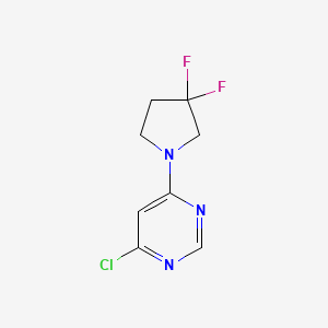 molecular formula C8H8ClF2N3 B1488066 4-氯-6-(3,3-二氟吡咯烷-1-基)嘧啶 CAS No. 1000303-40-1