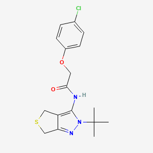 N-(2-tert-butyl-2,6-dihydro-4H-thieno[3,4-c]pyrazol-3-yl)-2-(4-chlorophenoxy)acetamide