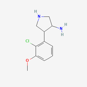 4-(2-Chloro-3-methoxyphenyl)pyrrolidin-3-amine