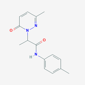 2-(3-methyl-6-oxopyridazin-1(6H)-yl)-N-(p-tolyl)propanamide