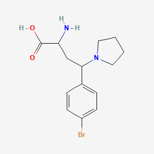 molecular formula C14H19BrN2O2 B14880703 2-Amino-4-(4-bromophenyl)-4-(pyrrolidin-1-yl)butanoic acid 