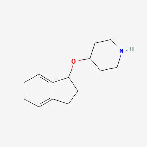 molecular formula C14H19NO B1488072 4-((2,3-二氢-1H-茚-1-基)氧基)哌啶 CAS No. 2098031-19-5