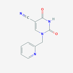 molecular formula C11H8N4O2 B14880722 2,4-Dioxo-1-(pyridin-2-ylmethyl)-1,2,3,4-tetrahydropyrimidine-5-carbonitrile 