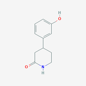 molecular formula C11H13NO2 B14880727 4-(3-Hydroxyphenyl)piperidin-2-one 