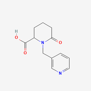 6-Oxo-1-(pyridin-3-ylmethyl)piperidine-2-carboxylic acid