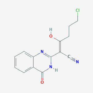 molecular formula C14H12ClN3O2 B14880741 (2Z)-6-chloro-2-(4-hydroxyquinazolin-2(1H)-ylidene)-3-oxohexanenitrile 