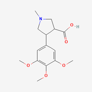 1-Methyl-4-(3,4,5-trimethoxyphenyl)pyrrolidine-3-carboxylic acid