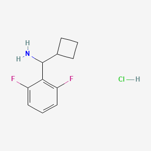molecular formula C11H14ClF2N B1488077 Cyclobutyl(2,6-difluorophenyl)methanamine hydrochloride CAS No. 1864059-26-6