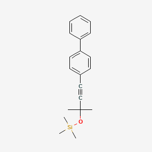 molecular formula C20H24OSi B14880776 (3-Biphenyl-4-yl-1,1-dimethyl-prop-2-ynyloxy)-trimethyl-silane 