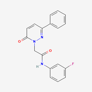 molecular formula C18H14FN3O2 B14880811 N-(3-fluorophenyl)-2-(6-oxo-3-phenylpyridazin-1(6H)-yl)acetamide 