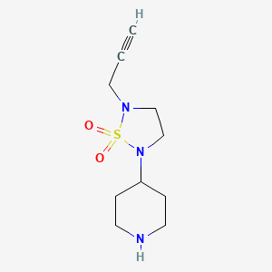 molecular formula C10H17N3O2S B14880813 2-(Piperidin-4-yl)-5-(prop-2-yn-1-yl)-1,2,5-thiadiazolidine 1,1-dioxide 