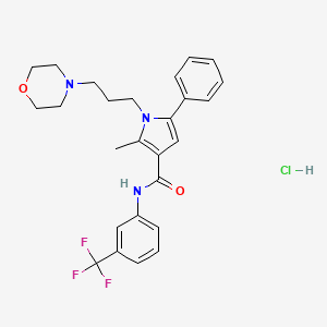 2-methyl-1-(3-morpholin-4-ylpropyl)-5-phenyl-N-[3-(trifluoromethyl)phenyl]pyrrole-3-carboxamide;hydrochloride