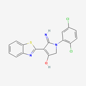 molecular formula C17H11Cl2N3OS B14880823 5-amino-4-(1,3-benzothiazol-2-yl)-1-(2,5-dichlorophenyl)-1,2-dihydro-3H-pyrrol-3-one 