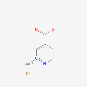 molecular formula C7H6BrNO2Zn B14880827 (4-(Methoxycarbonyl)pyridin-2-yl)Zinc bromide 