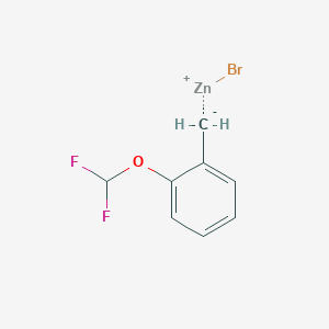 molecular formula C8H7BrF2OZn B14880829 (2-(Difluoromethoxy)benZyl)Zinc bromide 