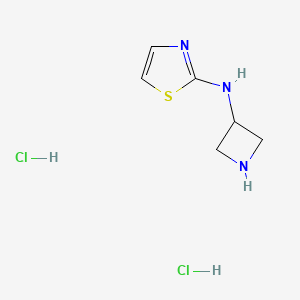 molecular formula C6H11Cl2N3S B1488083 N-(azetidin-3-yl)thiazol-2-amine dihydrochloride CAS No. 2098144-15-9