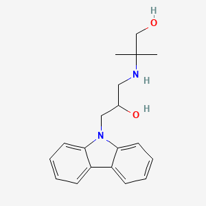 molecular formula C19H24N2O2 B14880832 2-((3-(9H-carbazol-9-yl)-2-hydroxypropyl)amino)-2-methylpropan-1-ol 