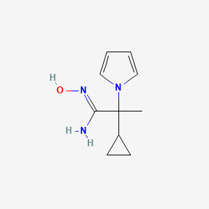 molecular formula C10H15N3O B14880839 (Z)-2-cyclopropyl-N'-hydroxy-2-(1H-pyrrol-1-yl)propanimidamide 