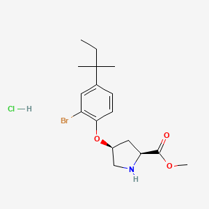 Methyl (2S,4S)-4-[2-bromo-4-(tert-pentyl)phenoxy]-2-pyrrolidinecarboxylate hydrochloride