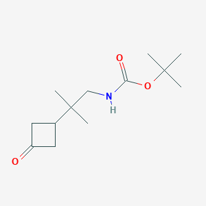 molecular formula C13H23NO3 B14880854 Tert-butyl (2-methyl-2-(3-oxocyclobutyl)propyl)carbamate 