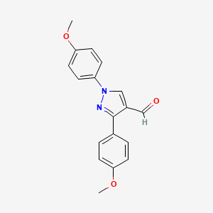 molecular formula C18H16N2O3 B14880859 1,3-Bis(4-methoxyphenyl)-1H-pyrazole-4-carbaldehyde 