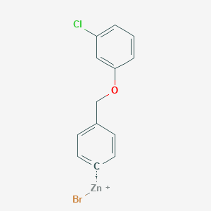 molecular formula C13H10BrClOZn B14880877 4-[(3'-Chlorophenoxy)methyl]phenylZinc bromide 