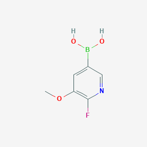 molecular formula C6H7BFNO3 B1488096 2-氟-3-甲氧基吡啶-5-硼酸 CAS No. 1451392-07-6