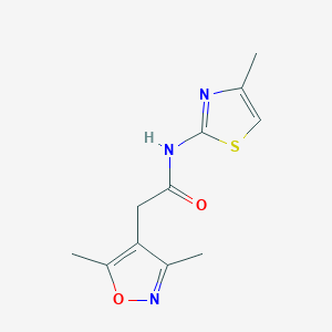 2-(3,5-dimethylisoxazol-4-yl)-N-(4-methylthiazol-2-yl)acetamide