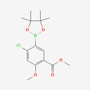 molecular formula C15H20BClO5 B1488098 Methyl 4-chloro-2-methoxy-5-(4,4,5,5-tetramethyl-1,3,2-dioxaborolan-2-yl)benzoate CAS No. 1070892-90-8