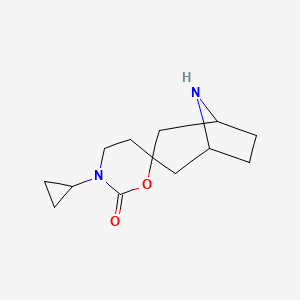 molecular formula C13H20N2O2 B14881031 3'-Cyclopropyl-8-azaspiro[bicyclo[3.2.1]octane-3,6'-[1,3]oxazinan]-2'-one 