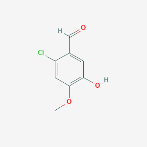 molecular formula C8H7ClO3 B1488104 2-Chloro-5-hydroxy-4-methoxybenzaldehyde CAS No. 89938-55-6