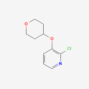 molecular formula C10H12ClNO2 B1488105 2-chloro-3-((tetrahydro-2H-pyran-4-yl)oxy)pyridine CAS No. 1350357-03-7