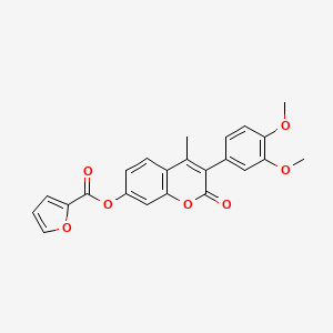 3-(3,4-dimethoxyphenyl)-4-methyl-2-oxo-2H-chromen-7-yl furan-2-carboxylate