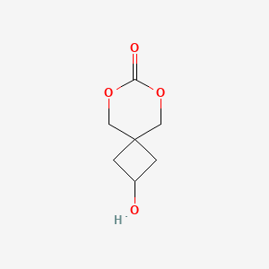 molecular formula C7H10O4 B14881073 2-Hydroxy-6,8-dioxaspiro[3.5]nonan-7-one 