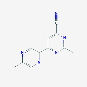 2-Methyl-6-(5-methylpyrazin-2-yl)pyrimidine-4-carbonitrile