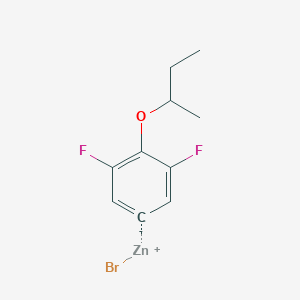 molecular formula C10H11BrF2OZn B14881139 (4-sec-Butyloxy-3,5-difluorophenyl)Zinc bromide 