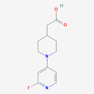 molecular formula C12H15FN2O2 B1488114 2-(1-(2-氟吡啶-4-基)哌啶-4-基)乙酸 CAS No. 1192472-29-9