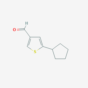 molecular formula C10H12OS B1488115 5-Cyclopentylthiophene-3-carbaldehyde CAS No. 1487379-67-8