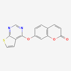 7-(thieno[2,3-d]pyrimidin-4-yloxy)-2H-chromen-2-one