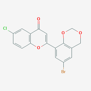 molecular formula C17H10BrClO4 B14881179 2-(6-bromo-4H-1,3-benzodioxin-8-yl)-6-chloro-4H-chromen-4-one 